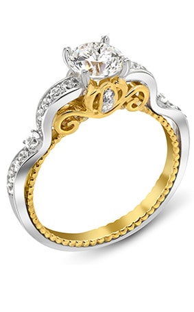 Enchanted Disney Fine Jewelry 1 2 Ct T W Genuine White Diamond 10k White Gold Cinderella Wedding Band Jcpenney