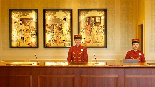 Lorem Ipsum The front desk at Tokyo Disneyland Hotel