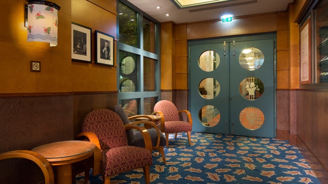 A restaurant lobby at Disneyland Paris