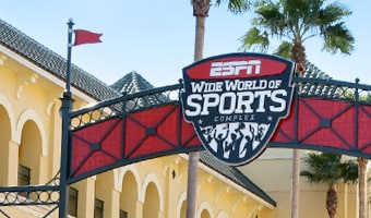 Complex Admission The overhead sign at the entrance to ESPN Wide World of Sports Complex