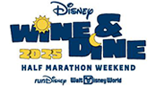 A logo for rundisney wine and dine race weekend