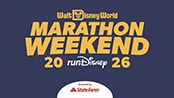 A logo for 2026 Walt Disney World Marathon Weekend race